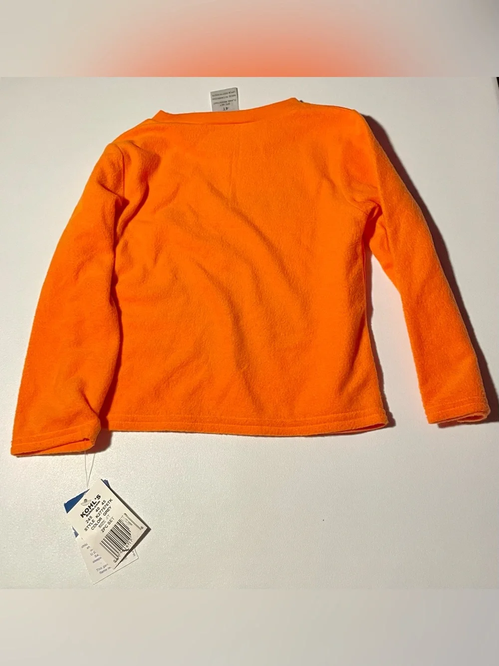 NWT Tonka Boys Orange Fleece Dump Truck Long Sleeve Pajama Sleep Shirt 4T